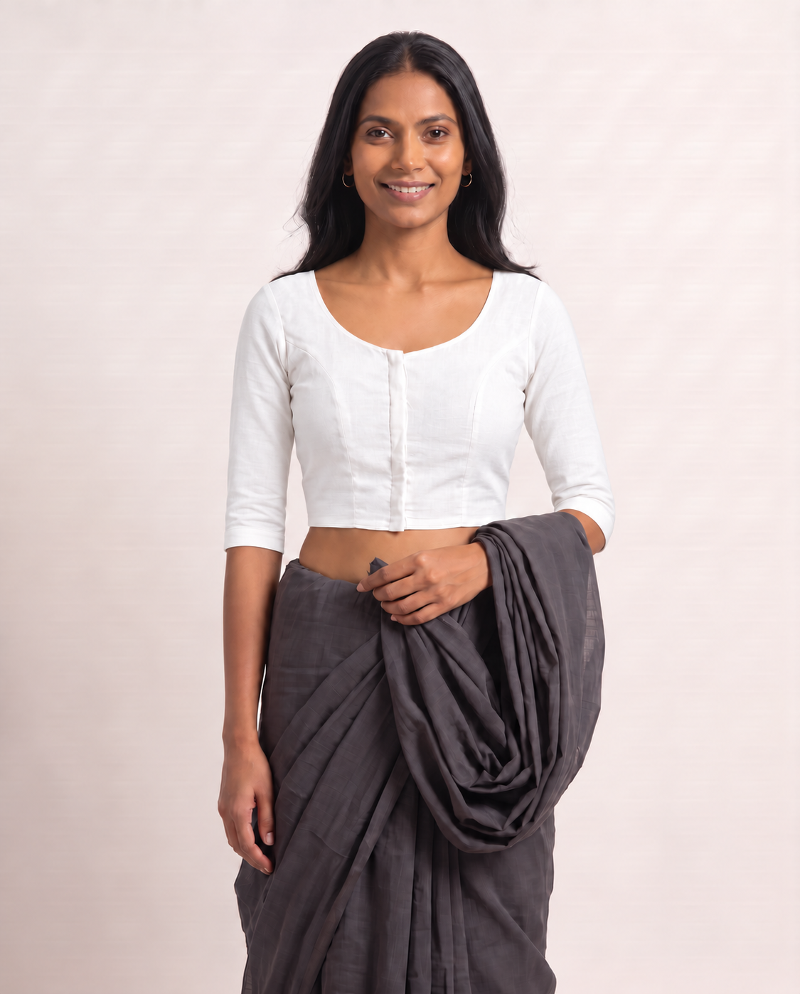 Classic White 3/4 sleeve blouse