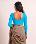 Aqua Bloom full sleeve blouse