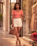 Coral Mangalagiri Tie-Back Duality Wear Top