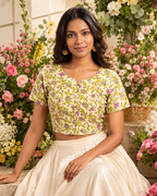 Purple Garden Duality Button-up Blouse Top