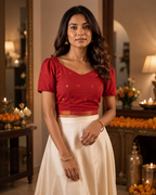 Ruby Mangalagiri Butta Festive Grace Duality Wear Top