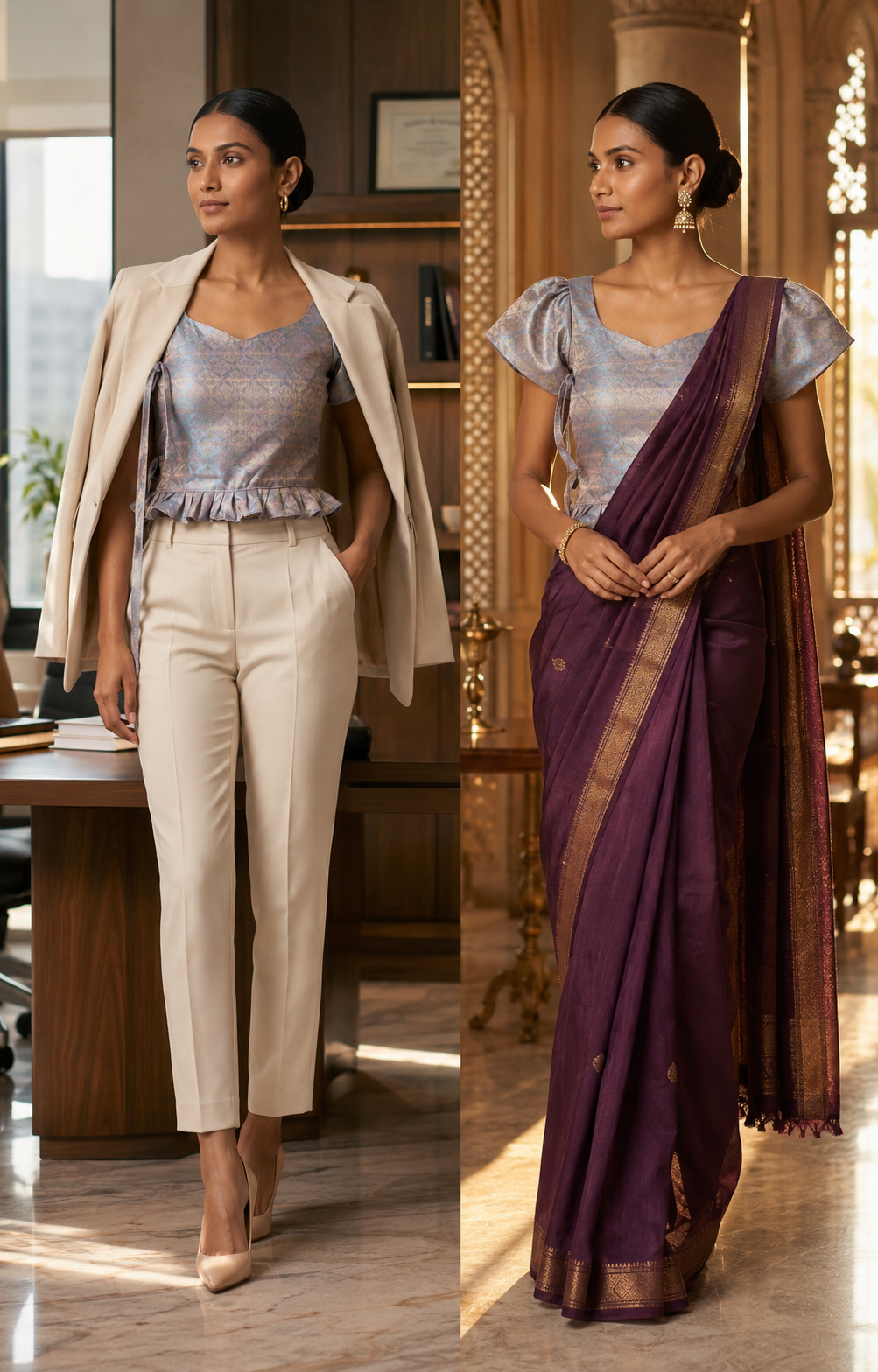 Celestial Brocade Duality Wear Top