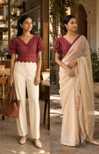 Ruby Check Festive Grace Duality Wear Top