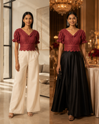 Ruby Check Festive Grace Duality Wear Top