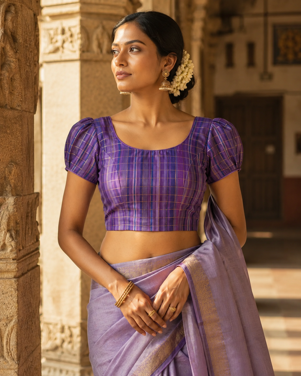 Amethyst Festive Lace-Up Duality Wear Top