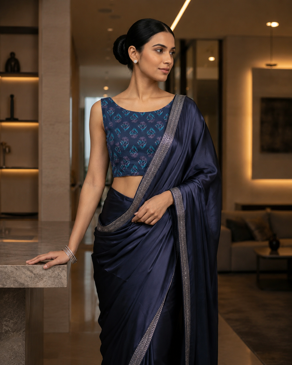 Indigo Twilight Bow Back Duality Wear Top