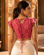 Ziya Pink Ikat Duality Wear Top