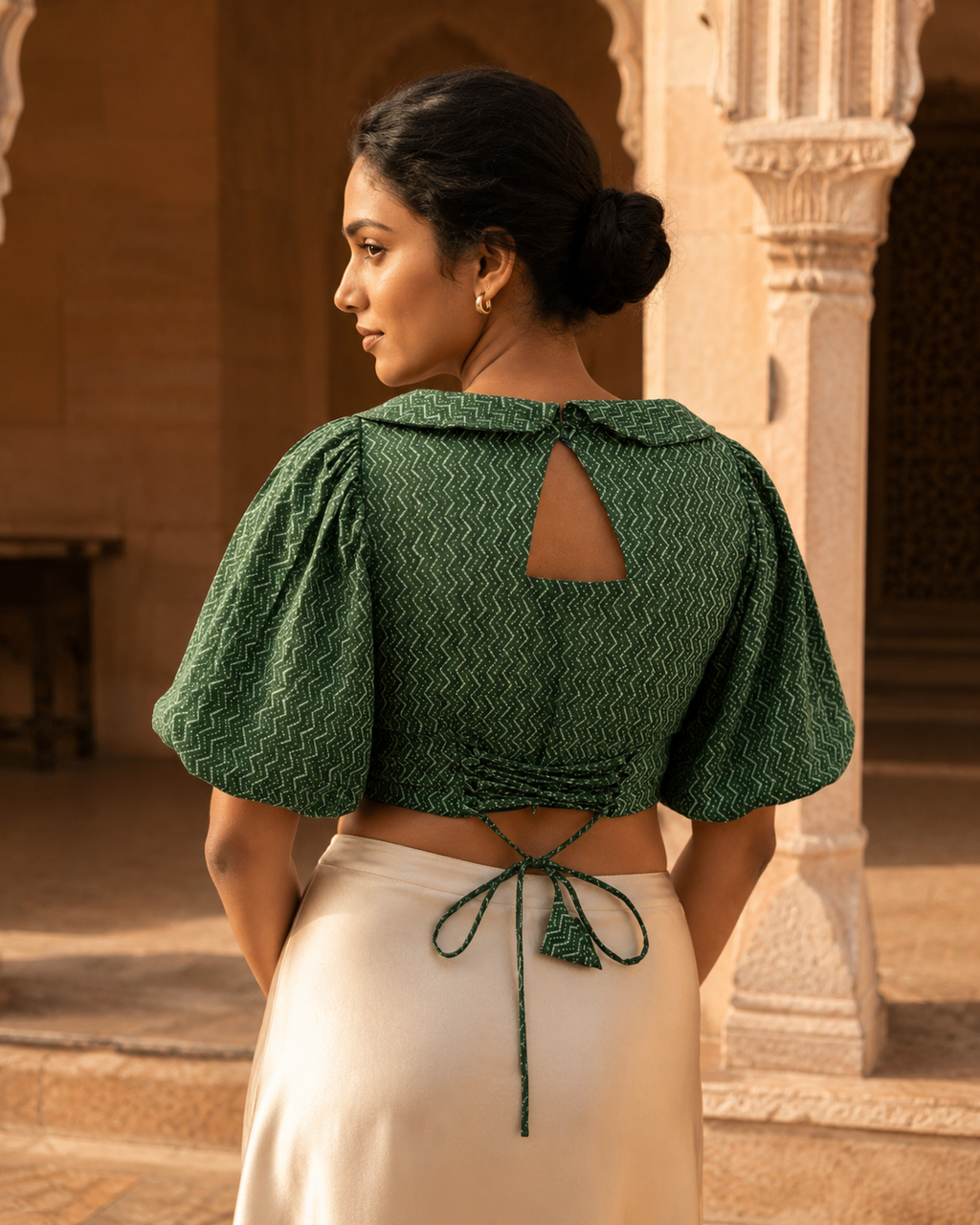 Nyra Sage Bloom Duality Wear Top