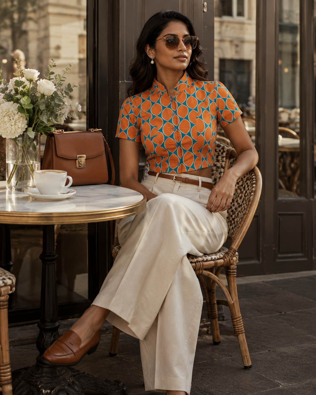 Elana Tangerine Duality Wear Top