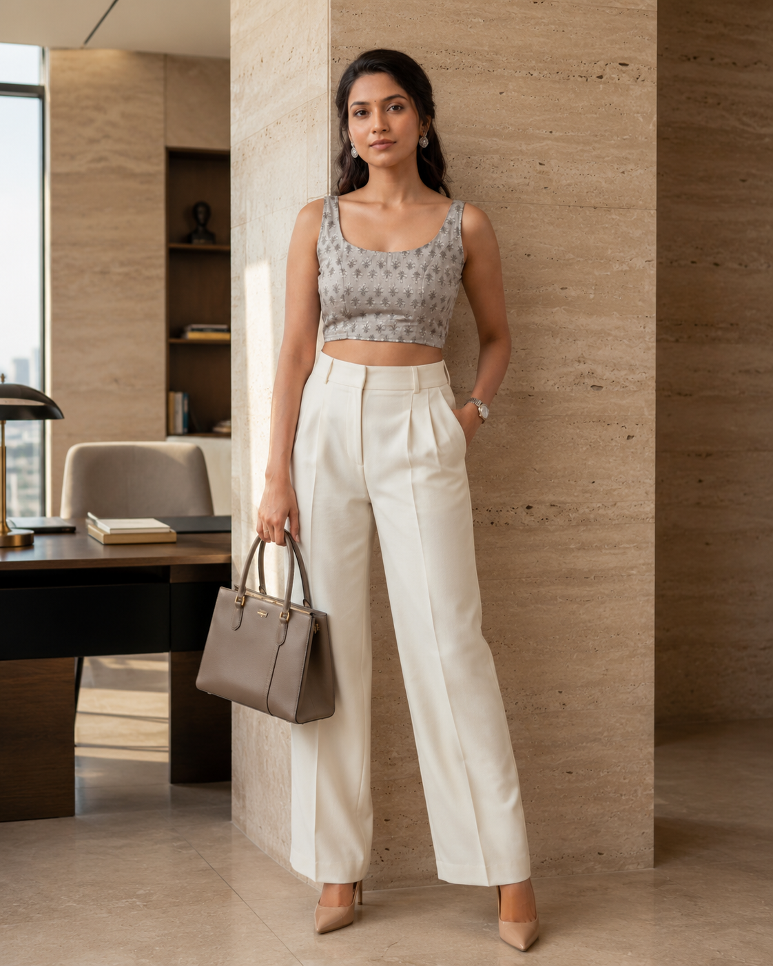 Ivory Mist Cotton Duality Wear Top