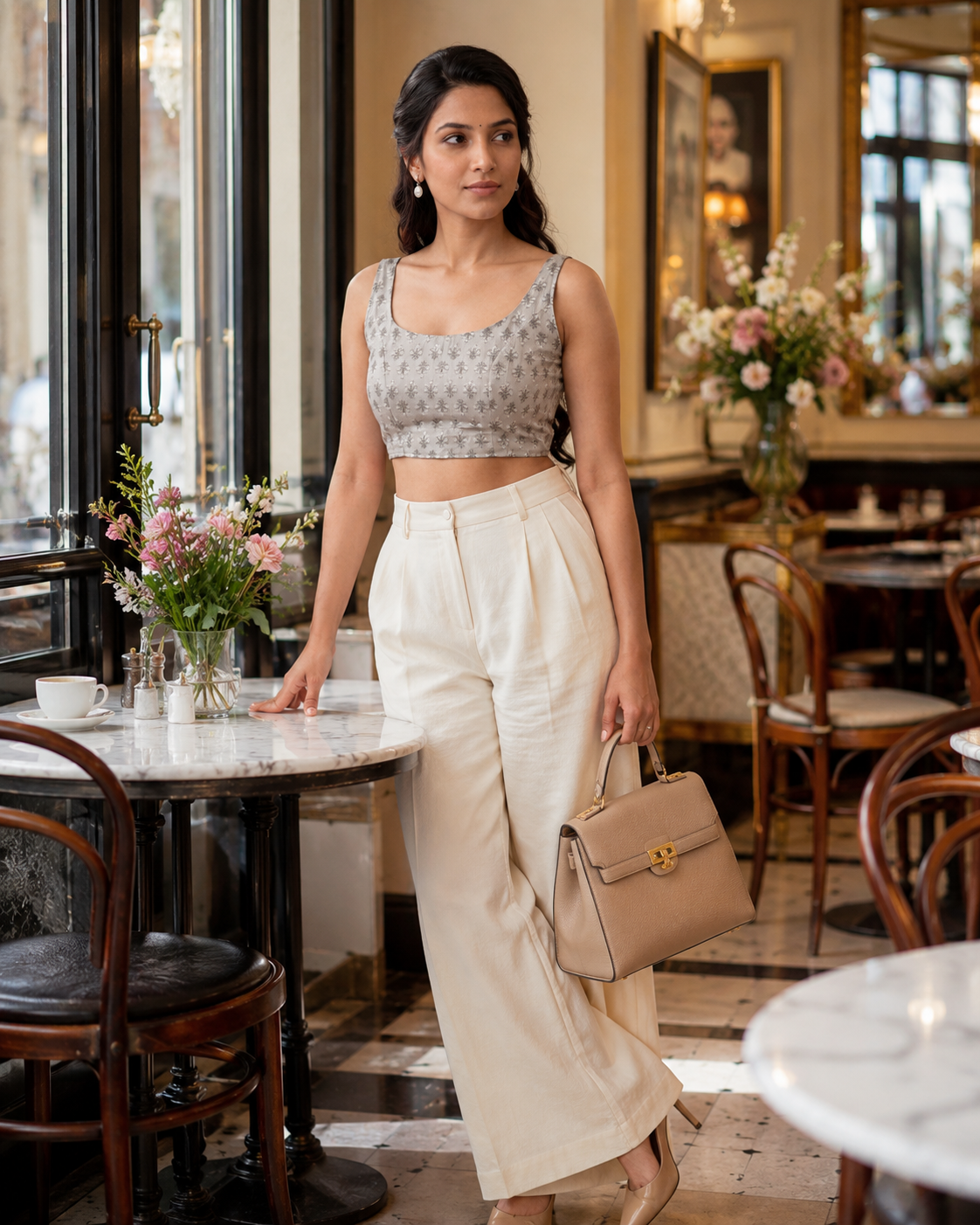 Ivory Mist Cotton Duality Wear Top
