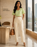 Lime Whisper Cotton Duality Wear Top