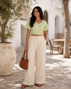 Lime Whisper Cotton Duality Wear Top