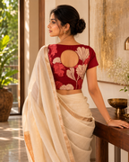 Scarlet Whisper Duality Button-Up Blouse