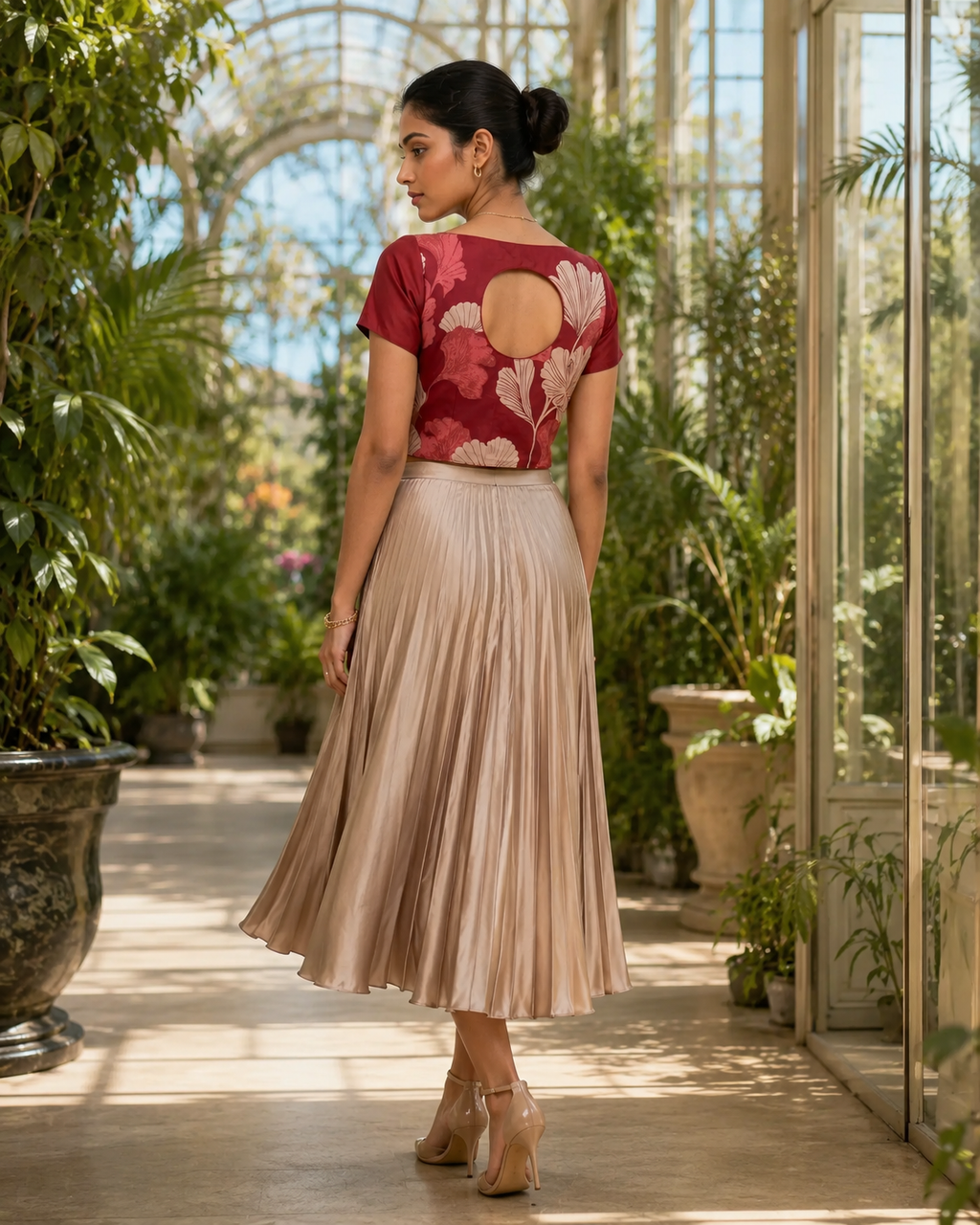 Scarlet Whisper Duality Button-Up Blouse