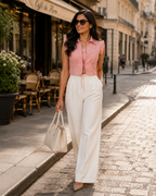 Rosé Veil Two-Piece Top Set