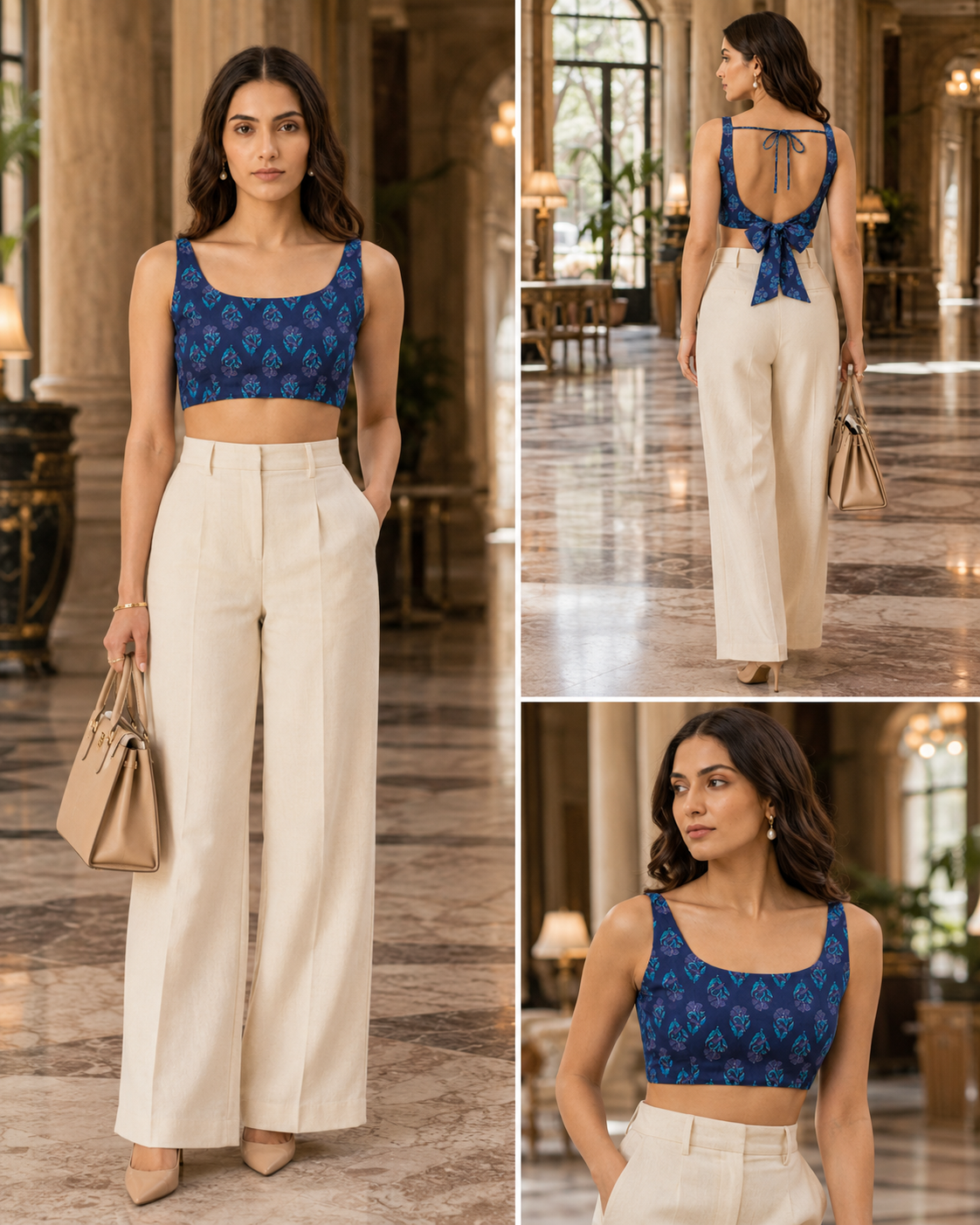 Indigo Twilight Bow Back Duality Wear Top
