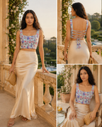 Pastel Petals Laceback Duality Wear Top