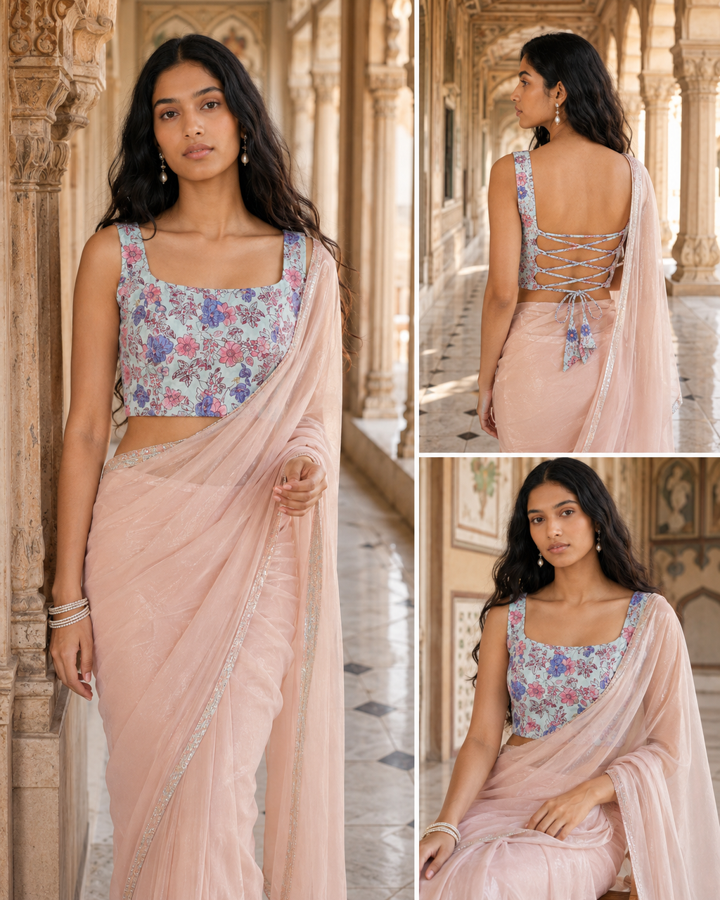 Pastel Petals Laceback Duality Wear Top
