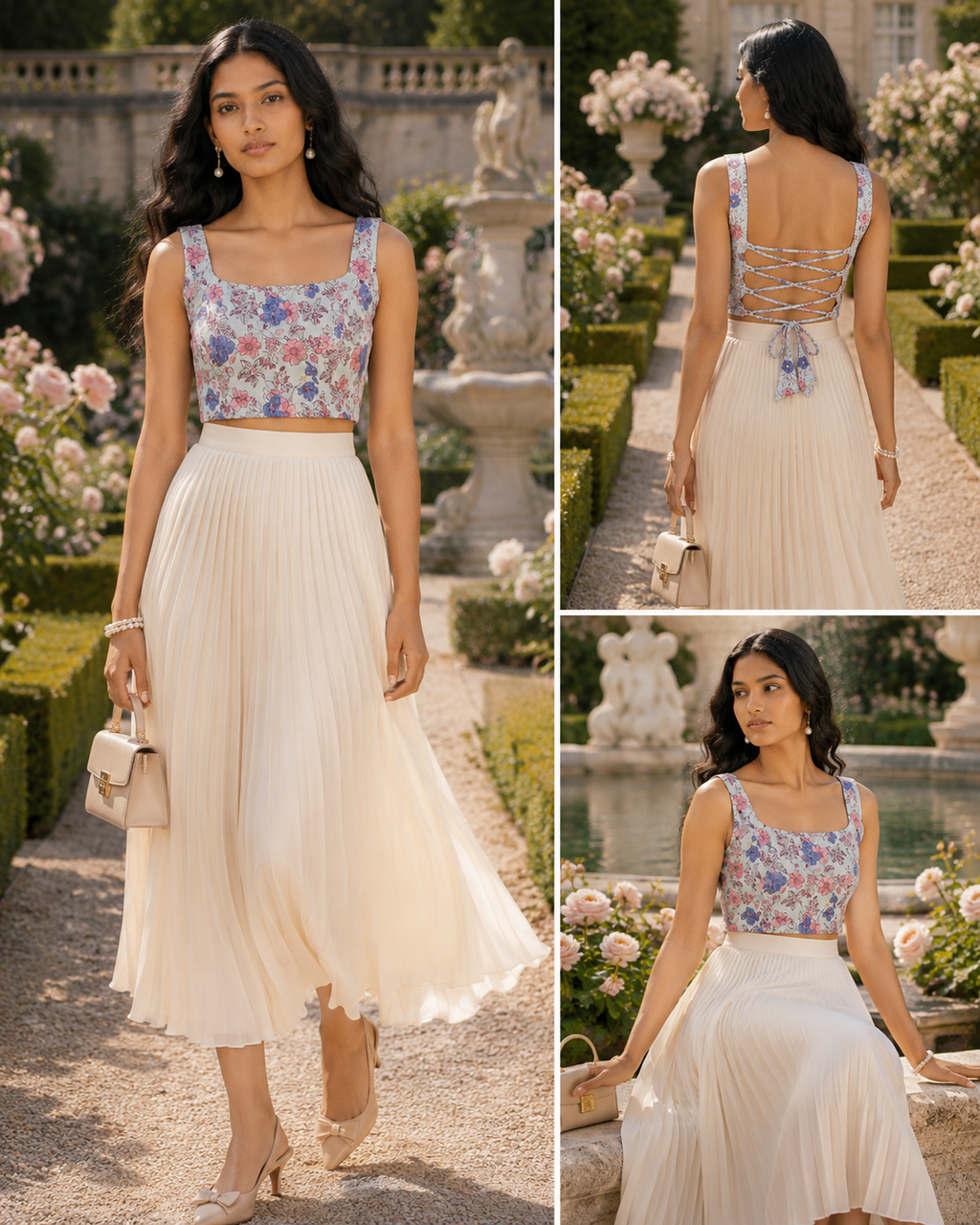 Pastel Petals Laceback Duality Wear Top