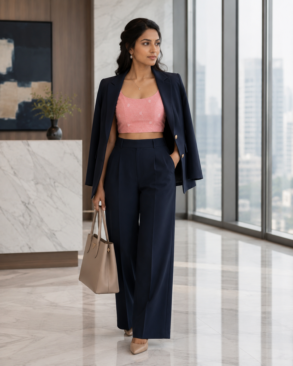 Blush Bow Duality Wear Top