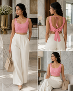 Blush Bow Duality Wear Top
