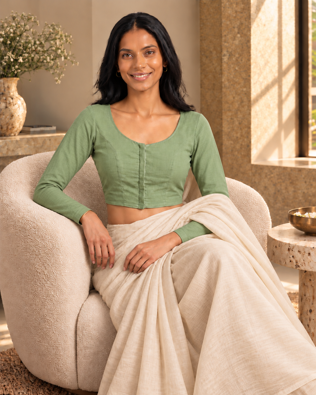 Sage Green full sleeve blouse