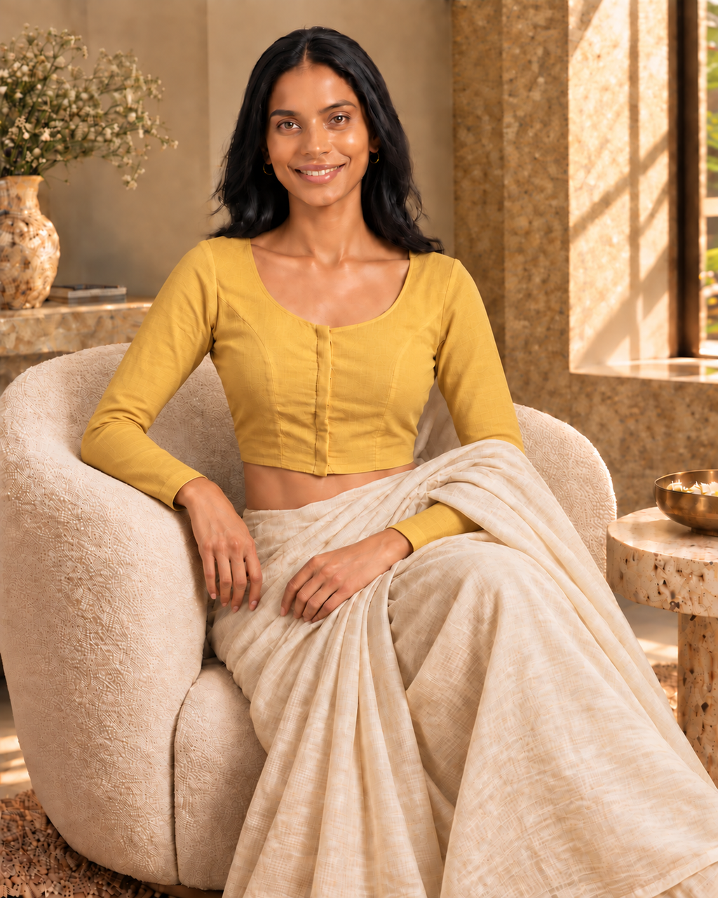 Marigold Glow full sleeve blouse