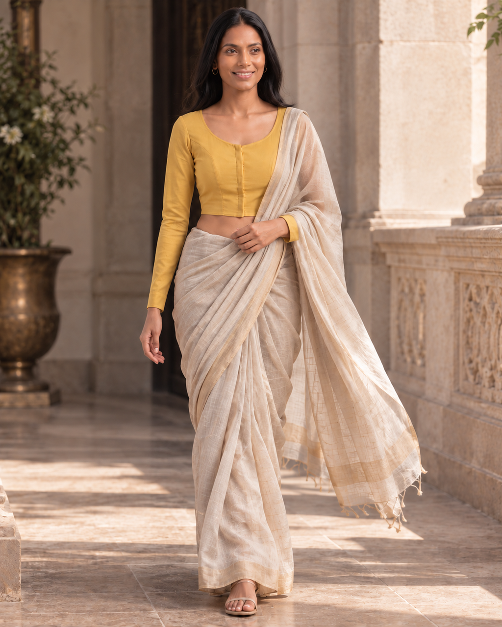 Marigold Glow full sleeve blouse