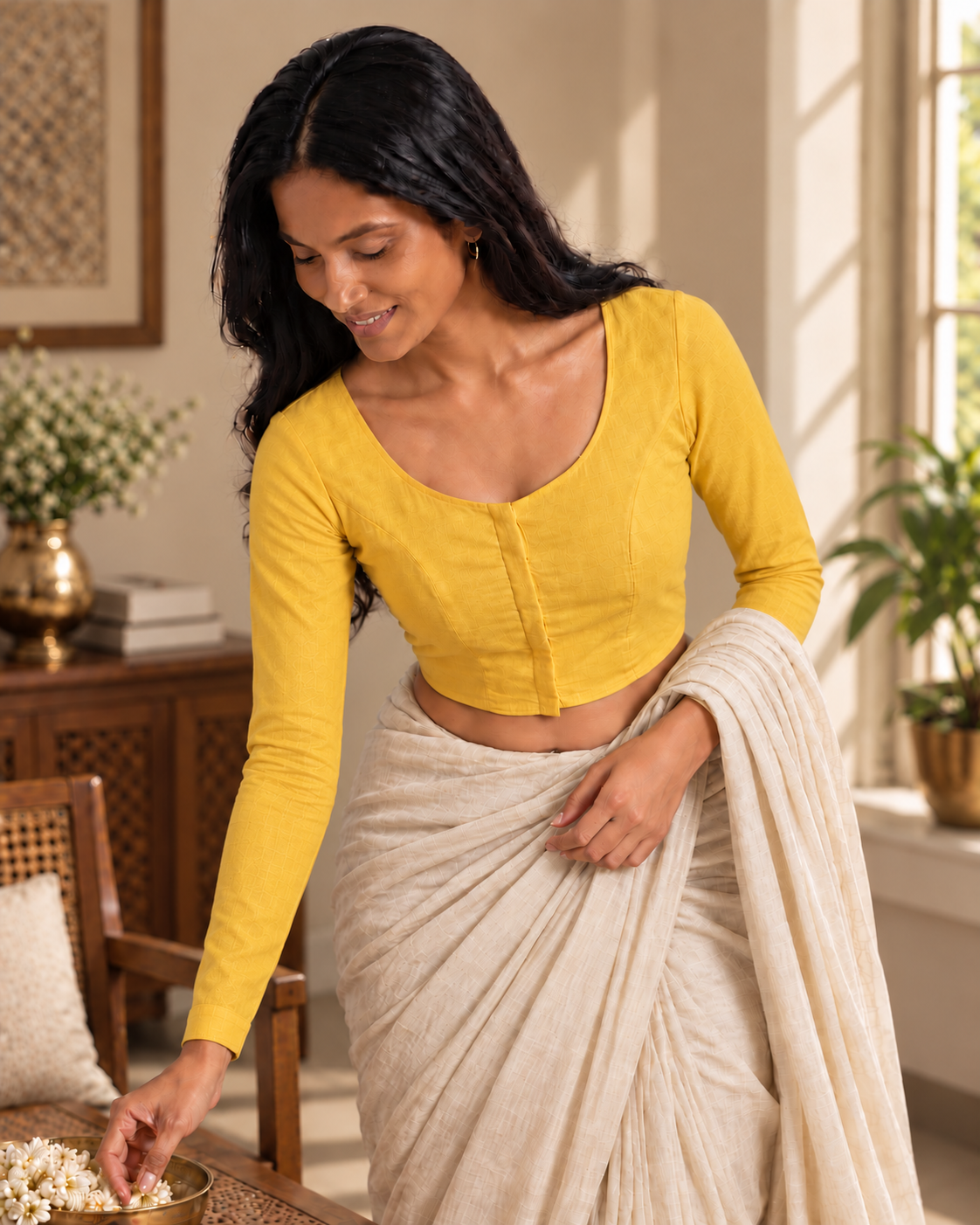 Sunshine Yellow full sleeve blouse
