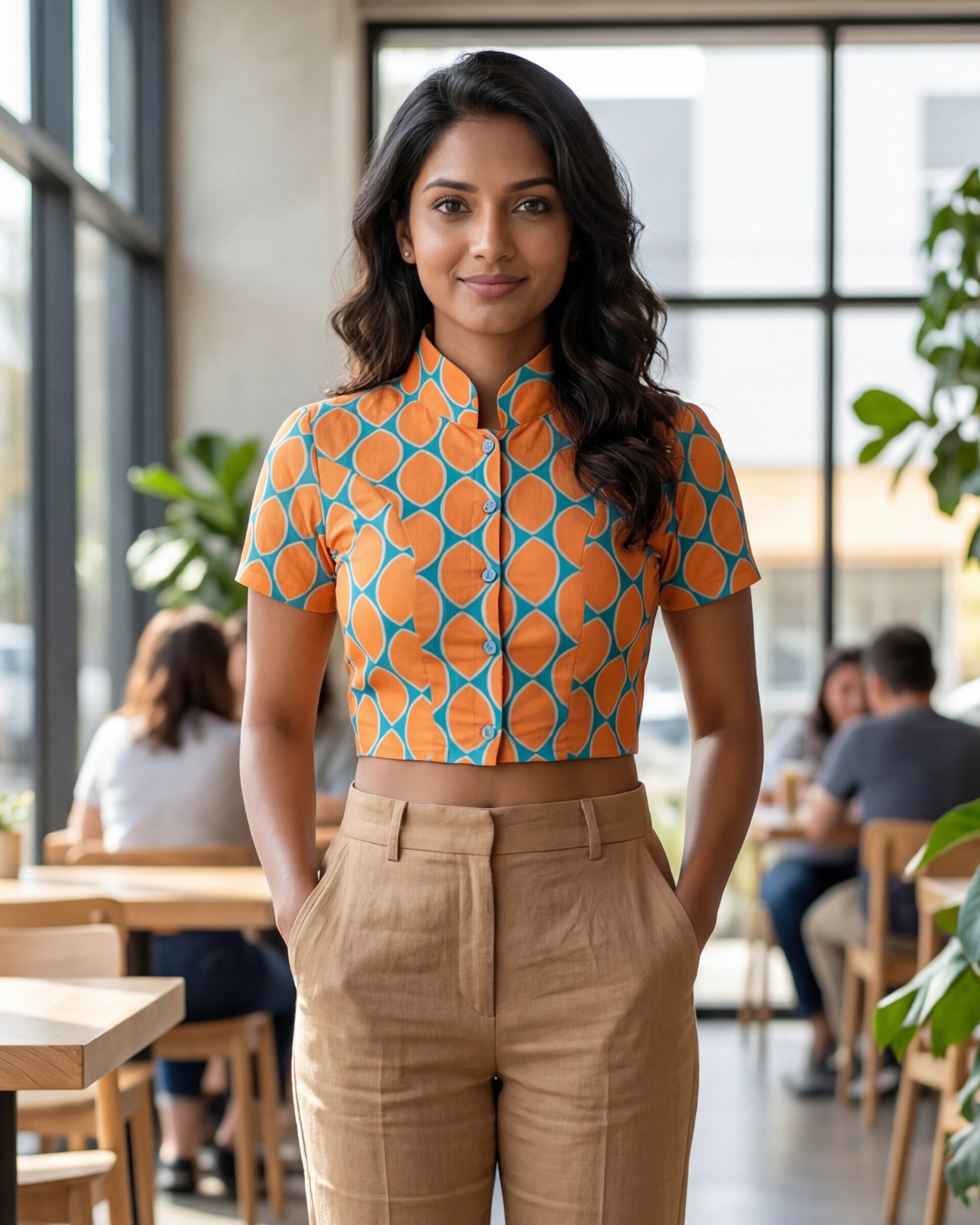 Elana Tangerine Duality Wear Top