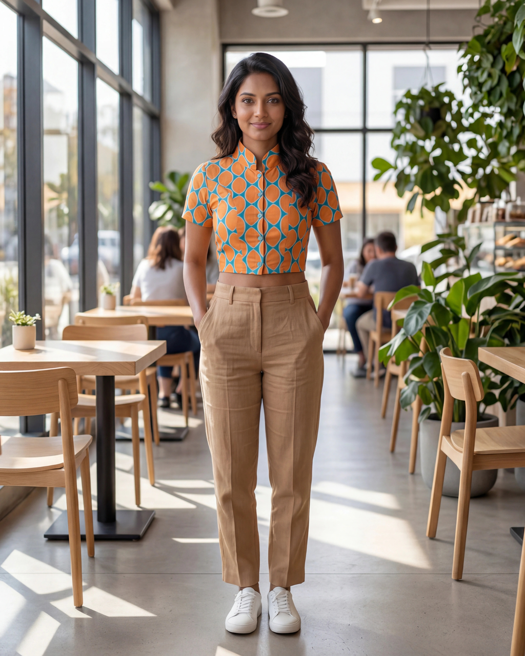 Elana Tangerine Duality Wear Top