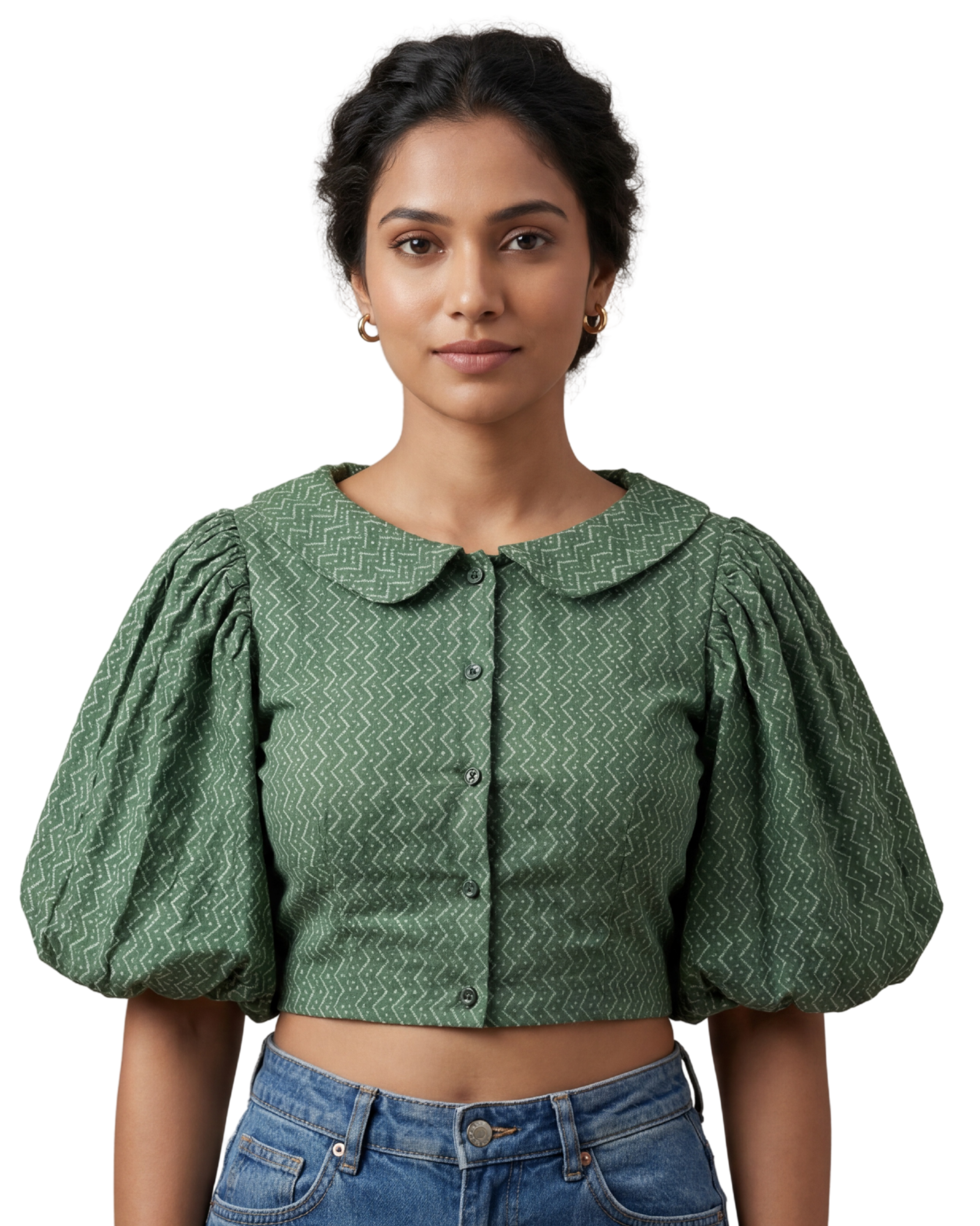 Nyra Sage Bloom Duality Wear Top