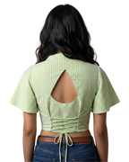 Lime Whisper Cotton Duality Wear Top
