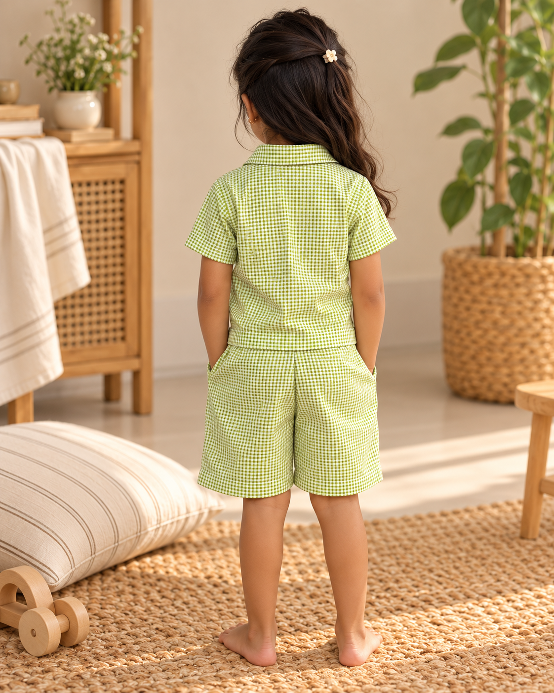 Little Green Gingham Unisex Co-ord Set