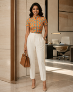 Elana Tangerine Duality Wear Top