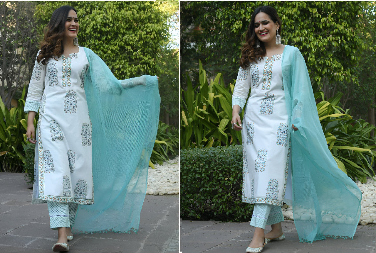 Printed Greenish 3 Piece Set