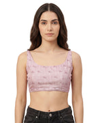 Rosé Whisper Bow Back Blouse