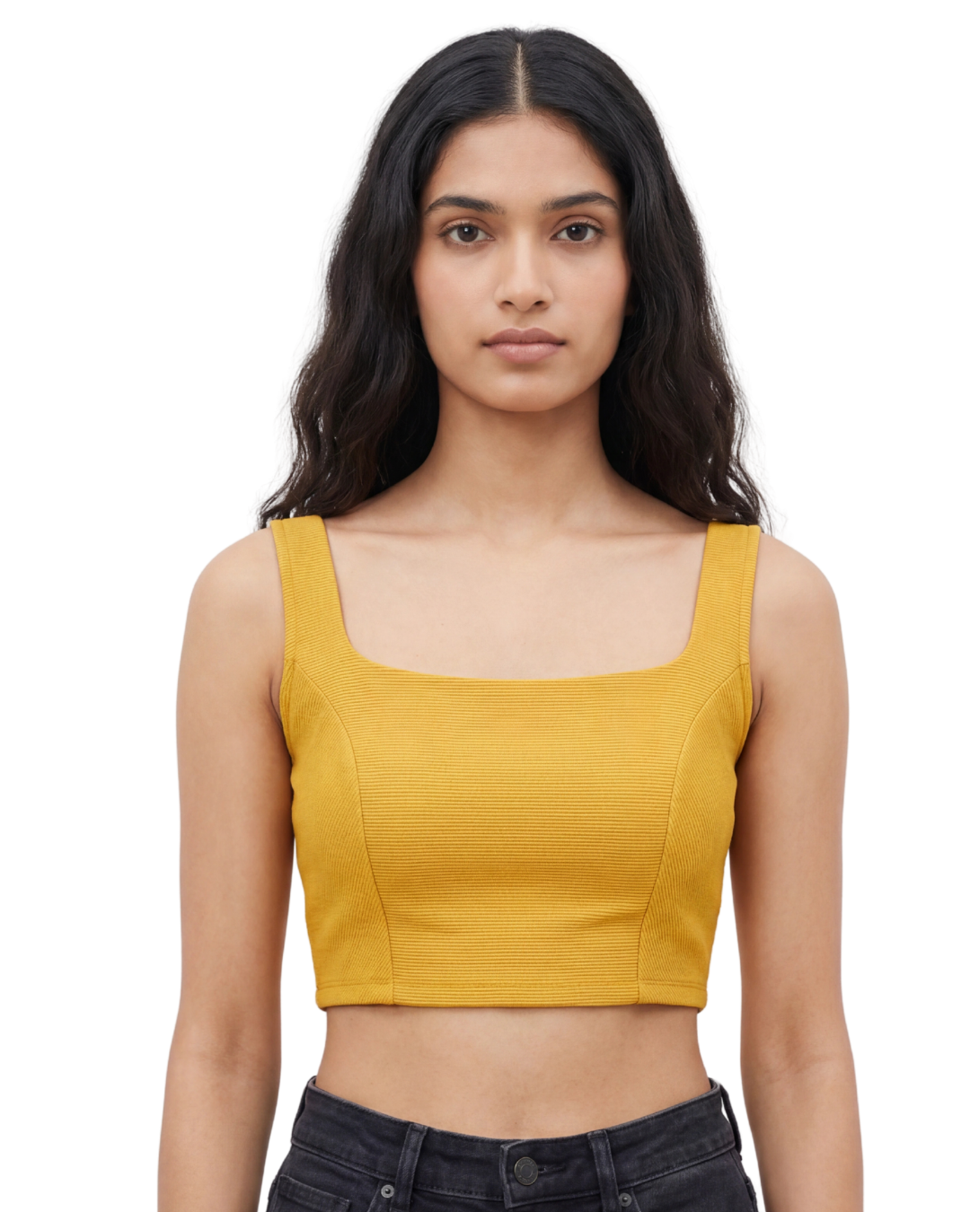 Golden Solace Lace-Up Top