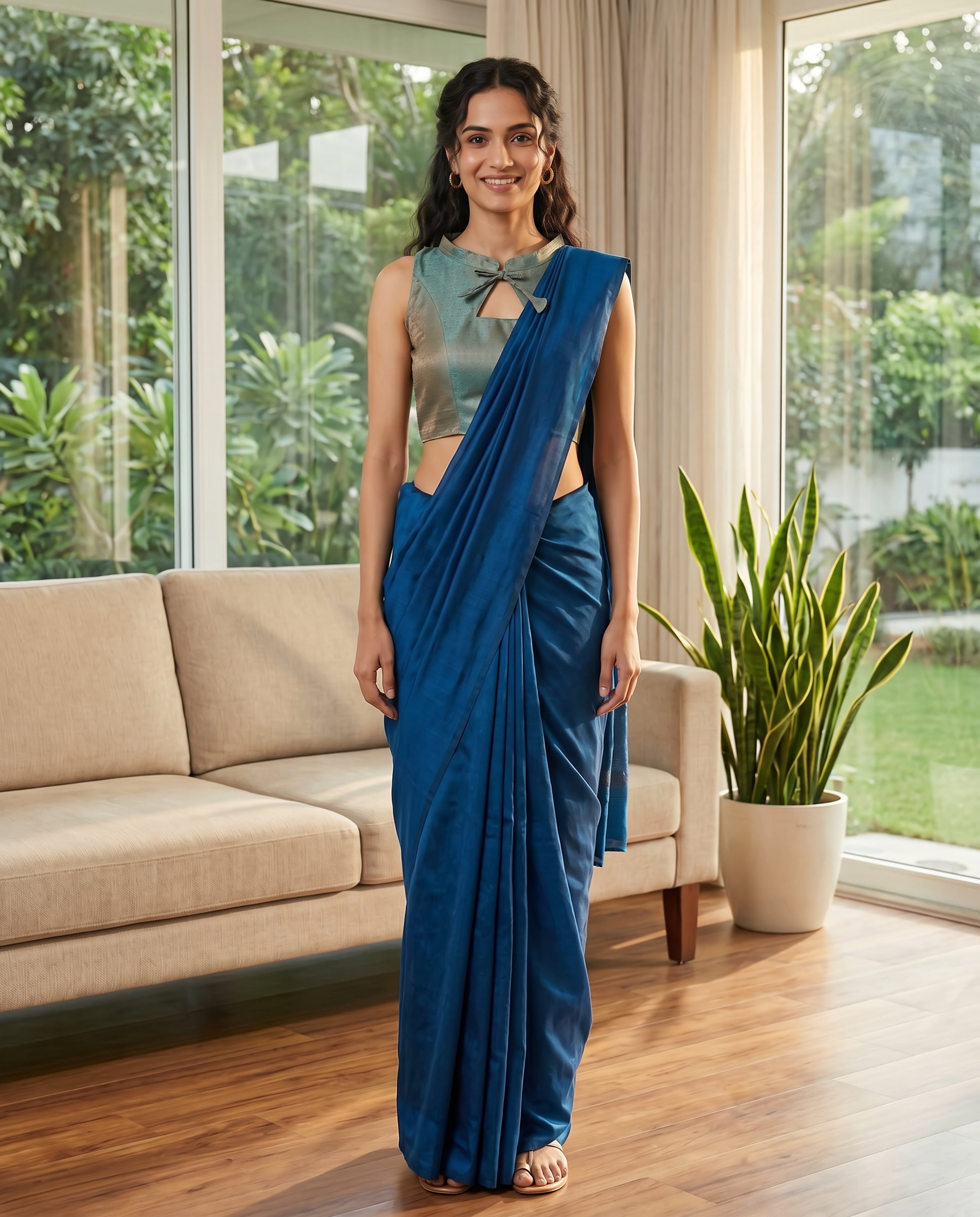 Opaline Chanderi Cotton Duality Top