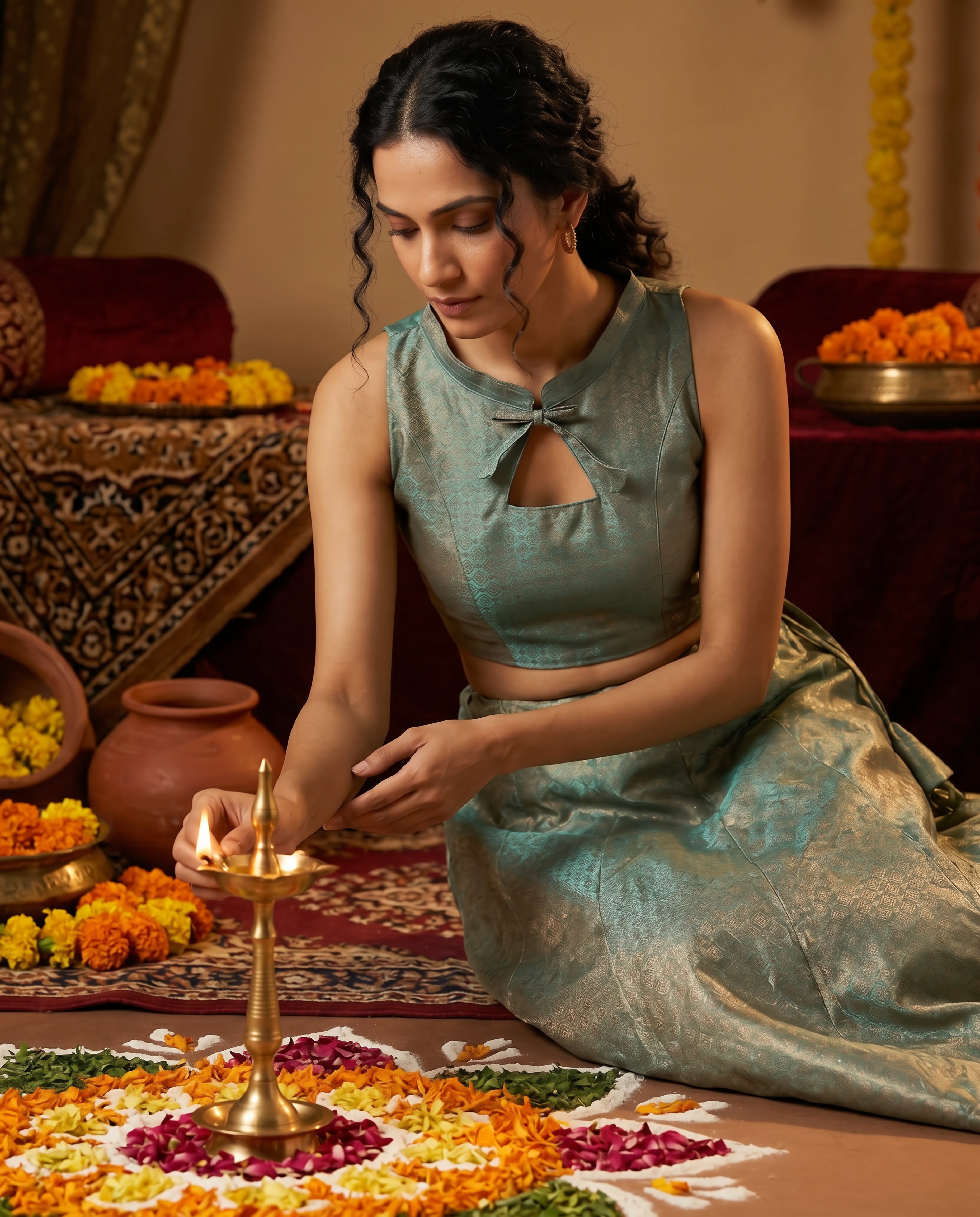 Opaline Chanderi Cotton Duality Top