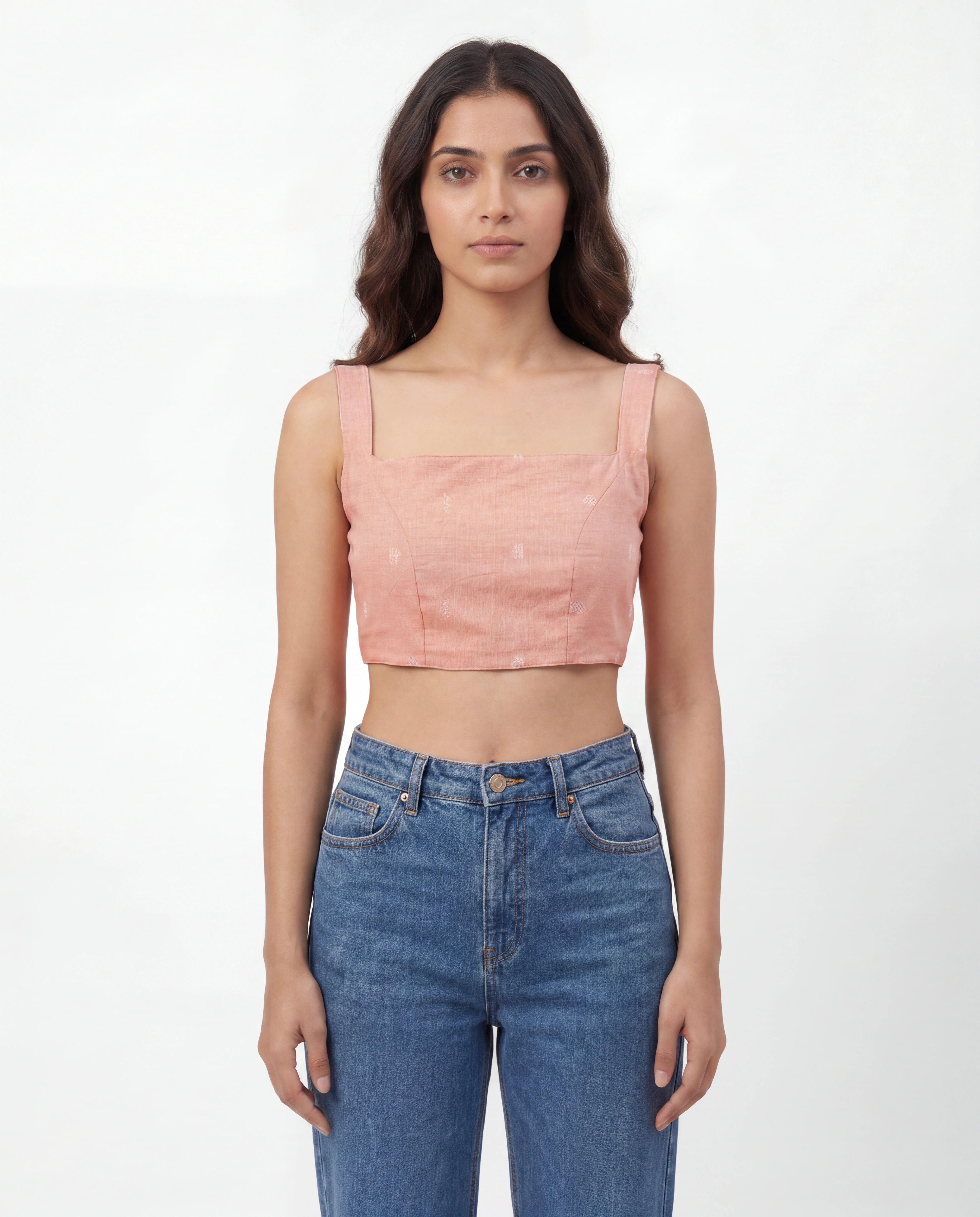 Rosé Veil Two-Piece Top Set