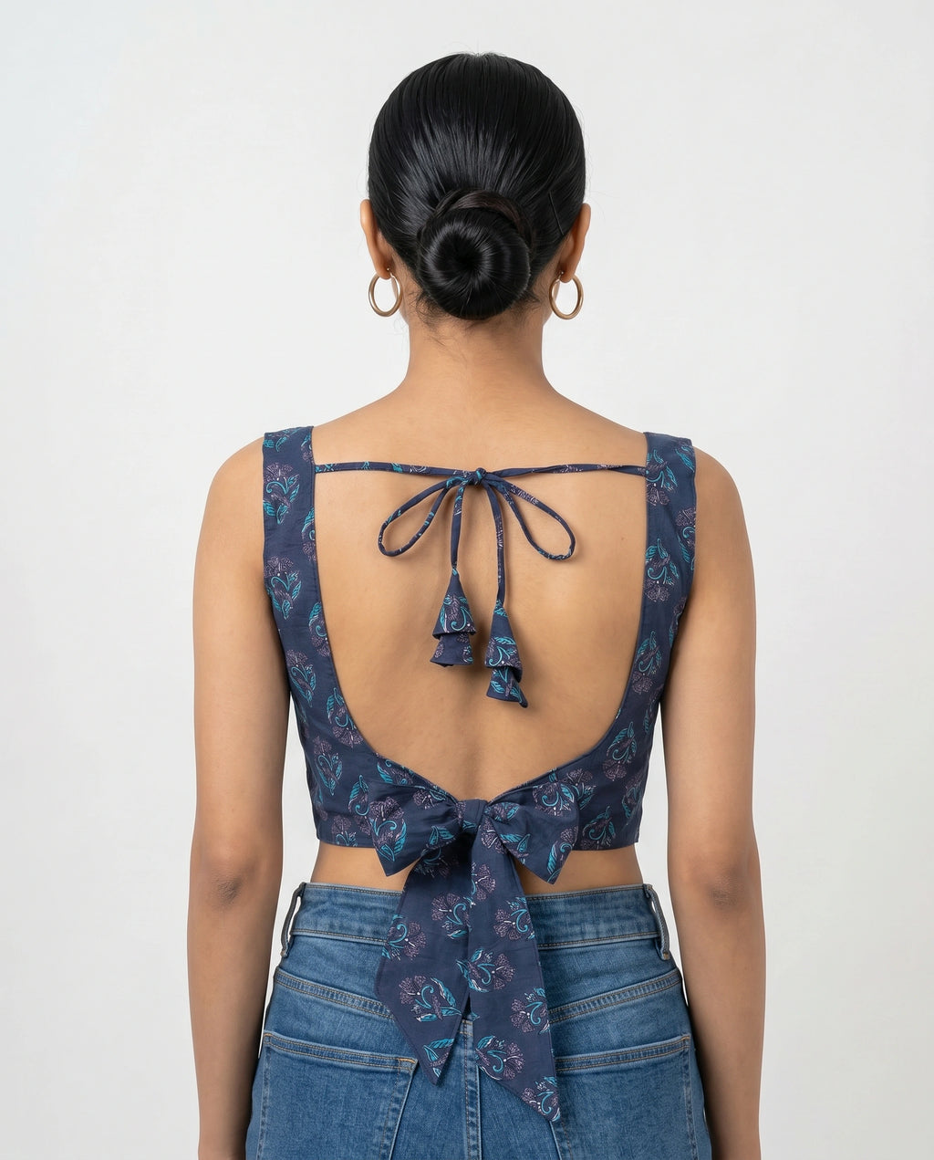 Indigo Twilight Bow Back Duality Wear Top