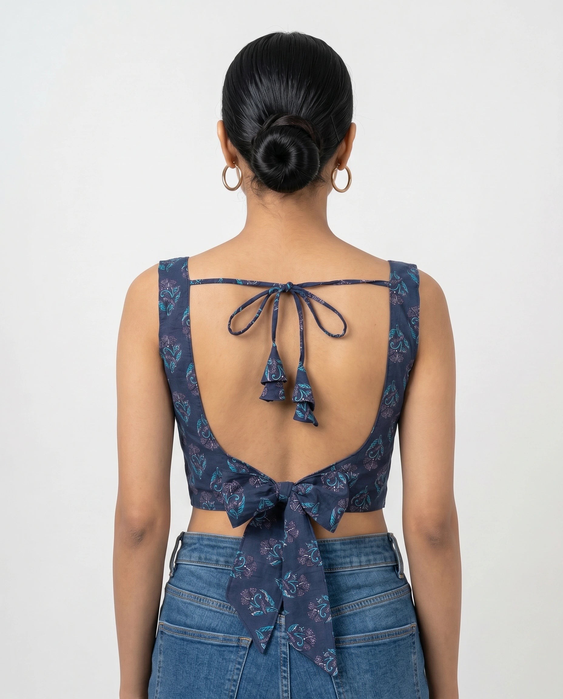 Indigo Twilight Bow Back Duality Wear Top