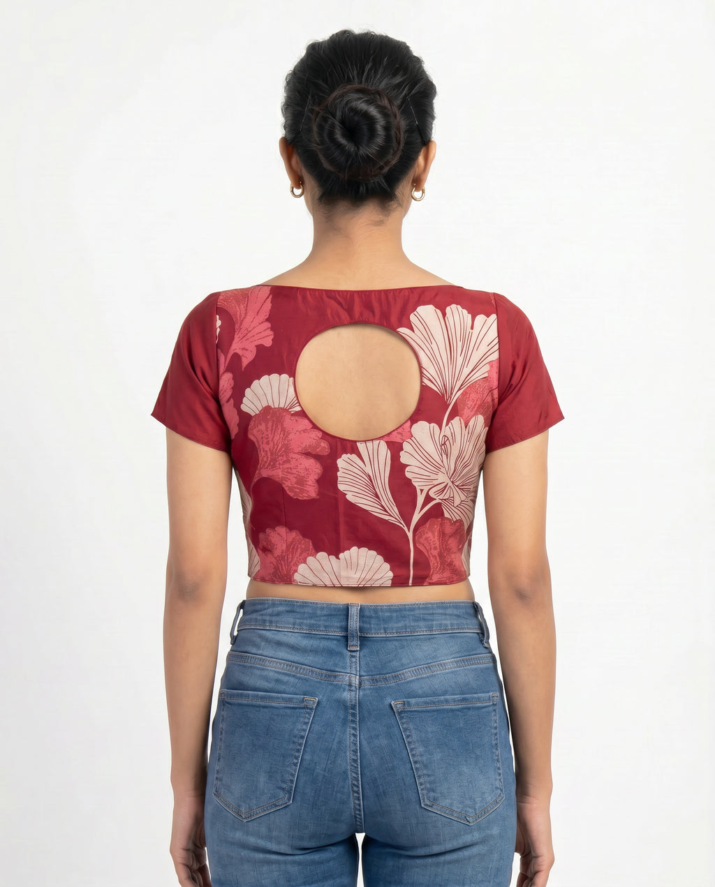 Scarlet Whisper Button-Up Blouse