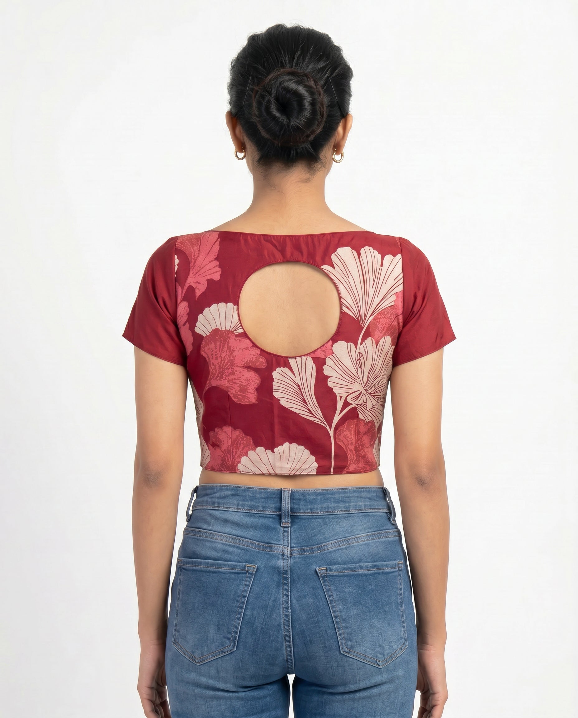 Scarlet Whisper Button-Up Blouse