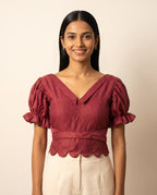Ruby Check Festive Grace Duality Wear Top