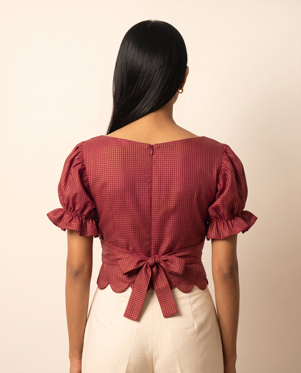 Ruby Check Festive Grace Duality Wear Top