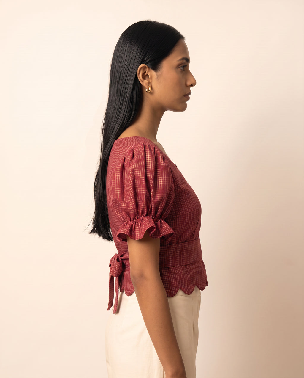 Ruby Check Festive Grace Duality Wear Top