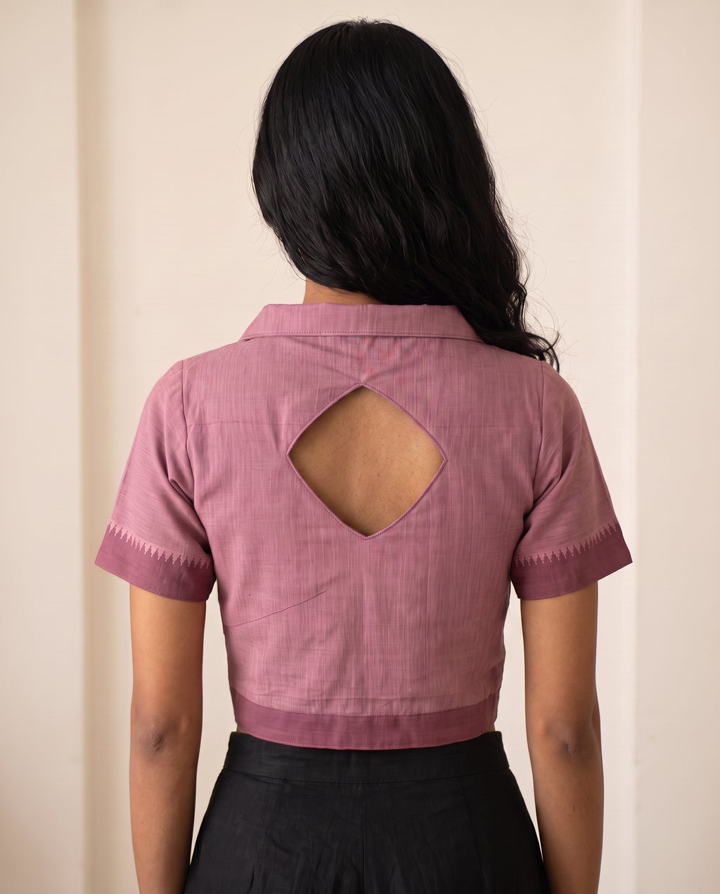 Dusty Rose Button-Up Blouse